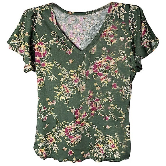 torrid Tops - TORRID Girlfriend Heritage‎ Slub V-Neck Flutter Sleeve Tee NWT